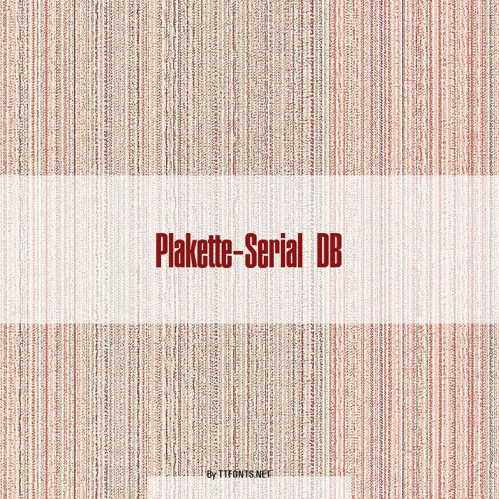 Plakette-Serial DB example